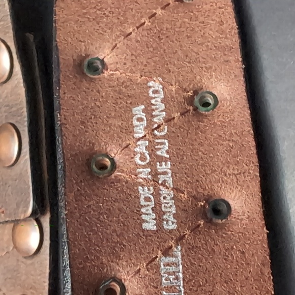 Cirque De Soleil Women's Brown Leather Studded Belt,M. - Picture 6 of 10